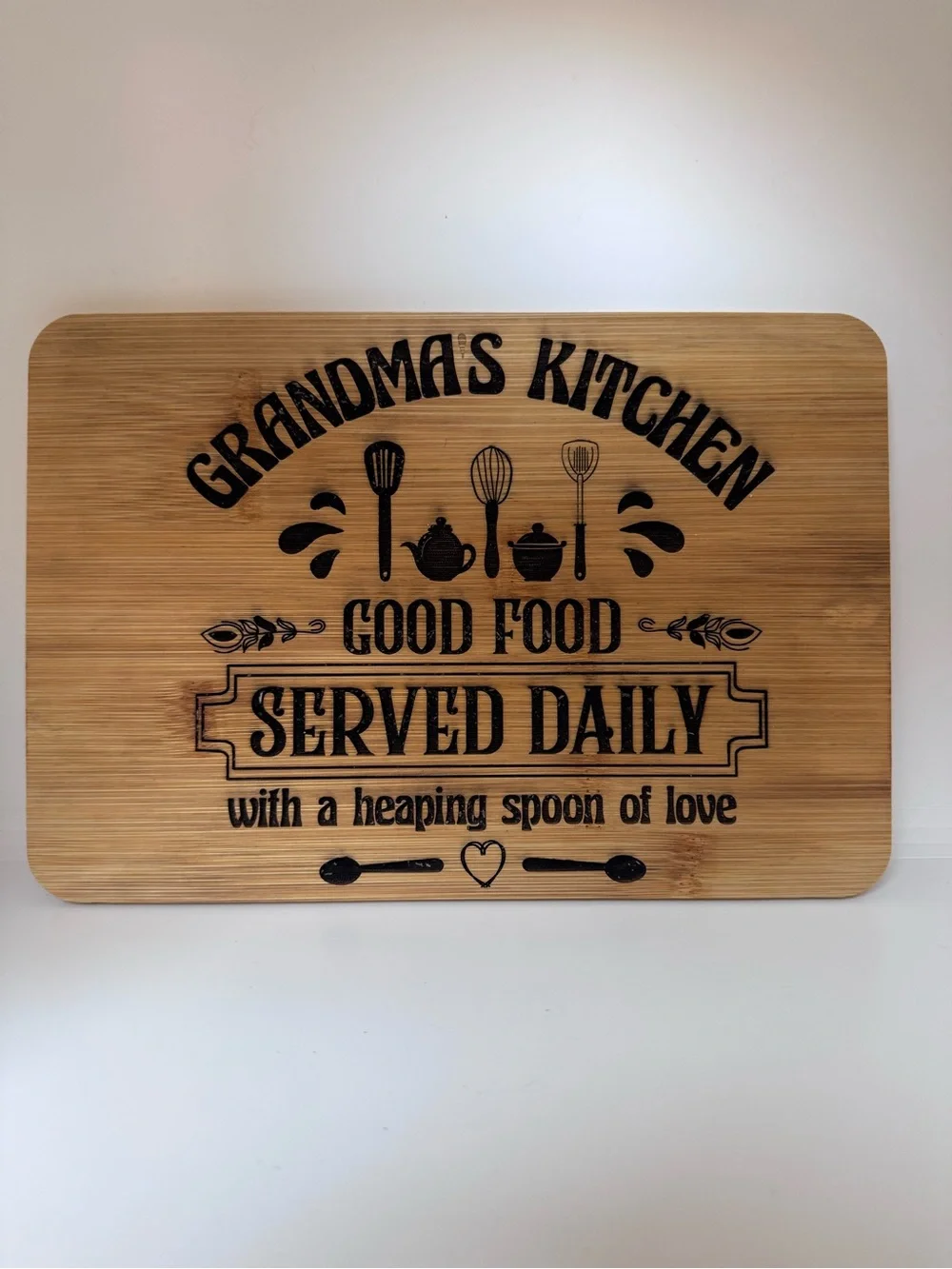 Grandmas Kitchen Bamboo Serving Board - Natural